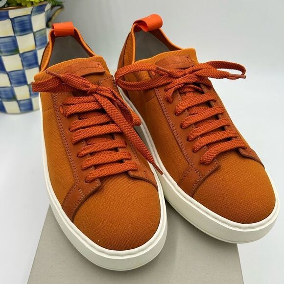 Santoni Other - Santoni Orange Low-Top Sneakers